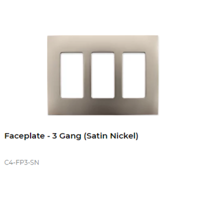 картинка Декоративная рамка NextGen Control4 NextGen Three-Gang Faceplate (Satin Nickel) от магазина Одежда+