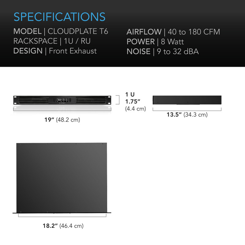 Quiet Rack Mount Fan 1U