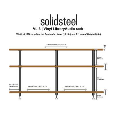 картинка Hi-Fi стойка Solidsteel VL-3 white/walnut от магазина Одежда+
