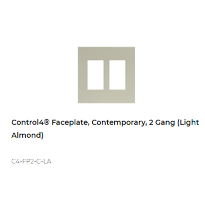 картинка Декоративная рамка NextGen Control4 NextGen Two-Gang Faceplate, Contemporary (Light Almond) от магазина Одежда+