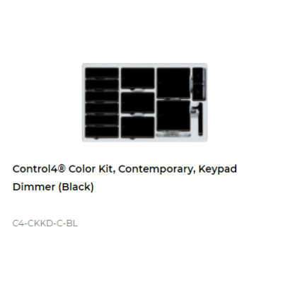 картинка Набор клавиш Control4 NextGen Keypad Dimmers Color Decora Kit, Contemporary (Black) от магазина Одежда+