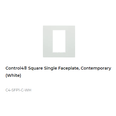 картинка Декоративная рамка Control4 Square Single Faceplate, Contemporary (White) от магазина Одежда+