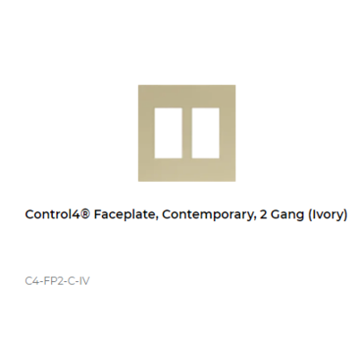 картинка Декоративная рамка NextGen Control4 NextGen Two-Gang Faceplate, Contemporary (Ivory) от магазина Одежда+