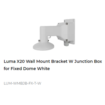 картинка Настенное крепление с распределительной коробкой Luma X20 WALL MOUNT BRACKET W JUNCTION BOX FOR FIXED TURRET white от магазина Одежда+