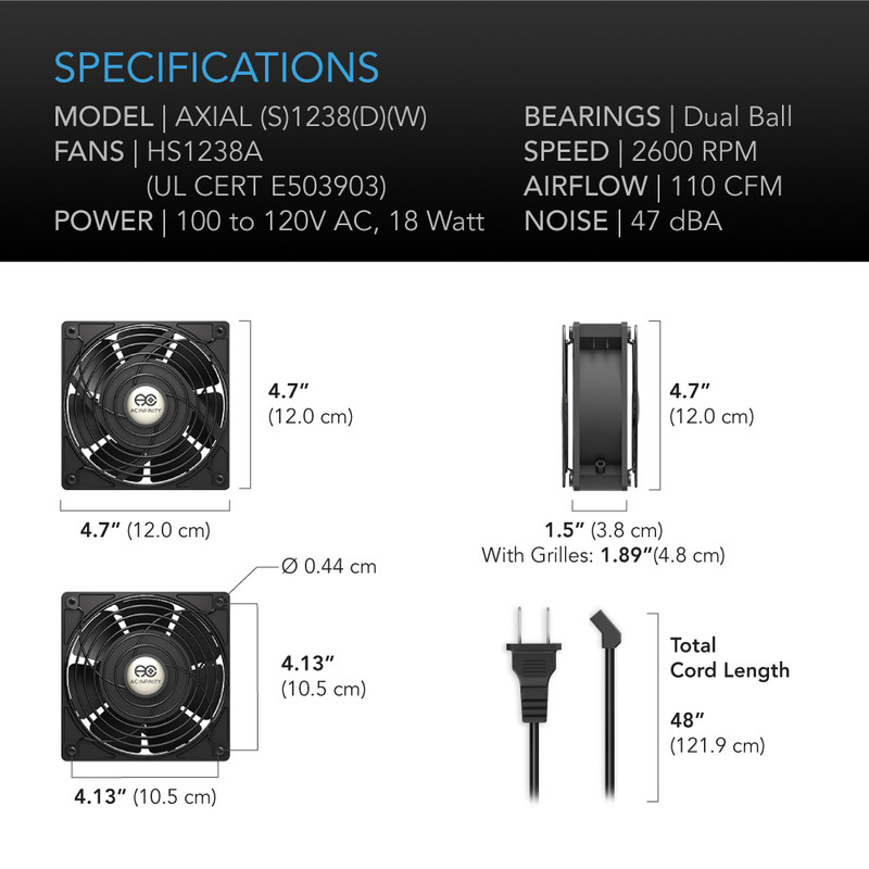 120mm ac axial muffin cooling fan