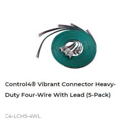 картинка Коннектор для светодиодной ленты Control4 Vibrant Connector Heavy-Duty Four-Wire With Lead (5-Pack) от магазина Одежда+