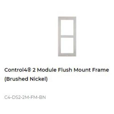 картинка Рамка для скрытого монтажа домофона DS2 Control4 2 MODULE FLUSH MOUNT FRAME brushed nickel от магазина Одежда+