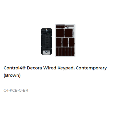 картинка Кнопочный пульт управления Control4 Decora Wired Configurable Keypad Gang Size, Contemporary (Brown) от магазина Одежда+