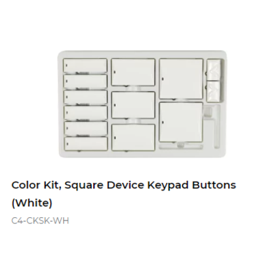 картинка Набор кнопок для выключателя\регулятора\пульта Control4 COLOR KIT, SQUARE DEVICE, KEYPAD BUTTONS (WHITE) white от магазина Одежда+