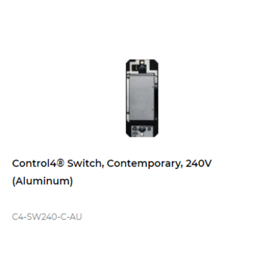 картинка Выключатель освещения беспроводной Control4 NextGen Switch, Contemporary, 240V (Aluminum) от магазина Одежда+