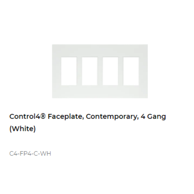 картинка Декоративная рамка NextGen Control4 NextGen Four-Gang Faceplate, Contemporary (White) от магазина Одежда+