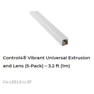 картинка Профиль для светодиодной ленты Control4 Vibrant Universal Extrusion and Lens (5-Pack) – 3.2 ft (1m) от магазина Одежда+
