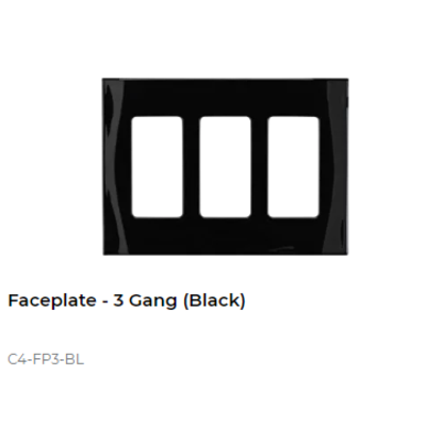 картинка Декоративная рамка NextGen Control4 NextGen Three-Gang Faceplate (Black) от магазина Одежда+