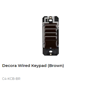 картинка Кнопочный пульт управления Control4 Decora Wired Configurable Keypad Gang Size (Brown) от магазина Одежда+