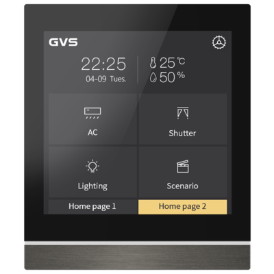 картинка Стеновая сенсорная панель управления GVS KNX SMART TOUCH PANEL 4", V40, LITE silver от магазина Одежда+