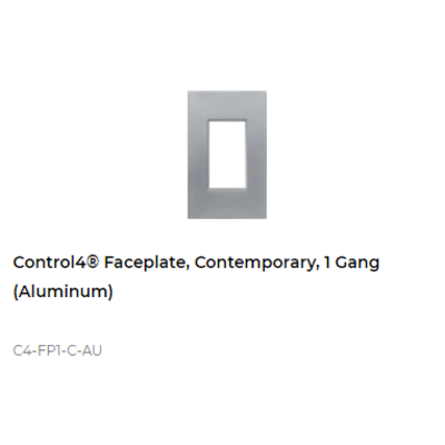 картинка Декоративная рамка NextGen Control4 NextGen One-Gang Faceplate, Contemporary (Aluminum) от магазина Одежда+