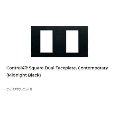 картинка Рамка декоративная двойная Control4 Square Dual Faceplate, Contemporary (Midnight Black) от магазина Одежда+