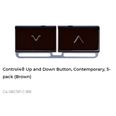 картинка Кнопки вверх/вниз Control4 Up and Down Button, Contemporary, 5-pack (Brown) от магазина Одежда+