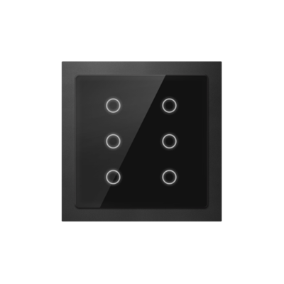картинка Кнопочный сенсорный проводной пульт управления GVS KNX TOUCH PANEL SLIM, 6 BUTTONS black от магазина Одежда+