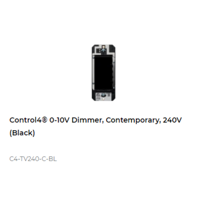 картинка Диммер 0-10В беспроводной Control4 NextGen 0-10V Dimmer, Contemporary, 240V (Black) от магазина Одежда+