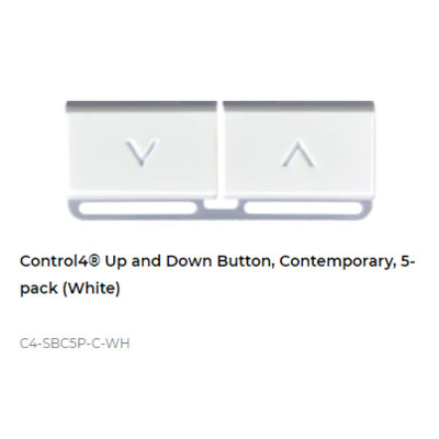 картинка Кнопки вверх/вниз Control4 Up and Down Button, Contemporary, 5-pack (White) от магазина Одежда+