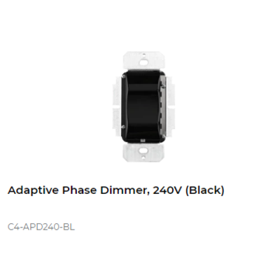 картинка Диммер адаптивный беспроводной Control4 NextGen Adaptive Phase Dimmer, 240V (Black) от магазина Одежда+
