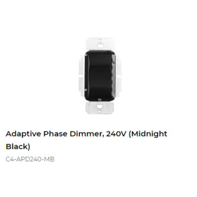 картинка C4-APD240-MB Диммер адаптивный беспроводной Control4 NextGen Adaptive Phase Dimmer, 240V (Midnight Black) от магазина Одежда+