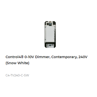 картинка Диммер 0-10В беспроводной Control4 NextGen 0-10V Dimmer, Contemporary, 240V (Snow White) от магазина Одежда+