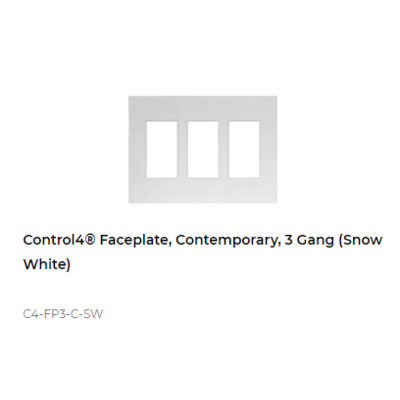 картинка Декоративная рамка NextGen Control4 NextGen Three-Gang Faceplate, Contemporary (Snow White) от магазина Одежда+