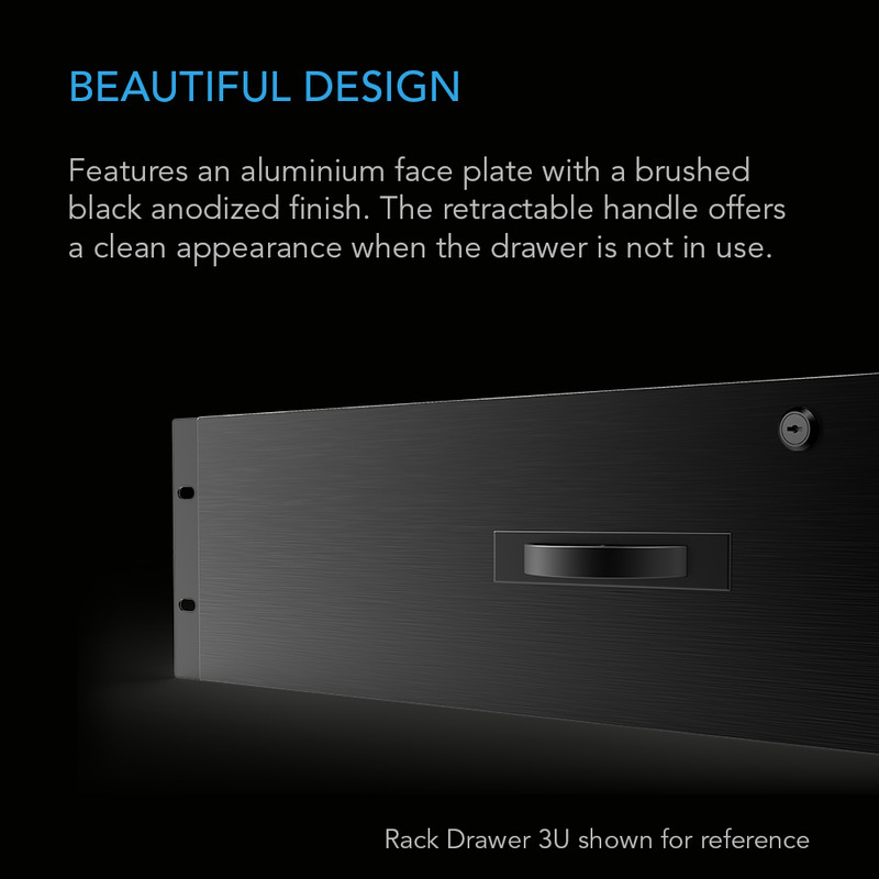 Heavy-Duty Aluminium Rack Drawer 3U