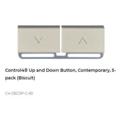 картинка Кнопки вверх/вниз Control4 Up and Down Button, Contemporary, 5-pack (Biscuit) от магазина Одежда+
