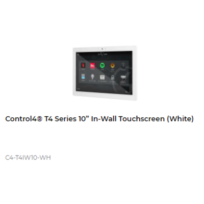 картинка Стеновая сенсорная панель управления Control4 T4 SERIES 10” IN-WALL TOUCH SCREEN white от магазина Одежда+