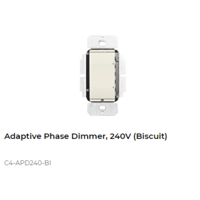 картинка Диммер адаптивный беспроводной Control4 NextGen Adaptive Phase Dimmer, 240V (Biscuit) от магазина Одежда+