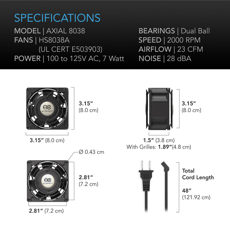 80mm ac axial muffin cooling fan