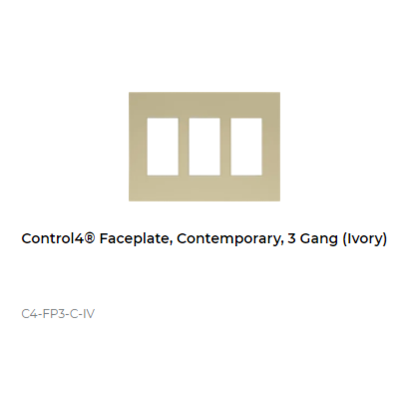 картинка Декоративная рамка NextGen Control4 NextGen Three-Gang Faceplate, Contemporary (Ivory) от магазина Одежда+