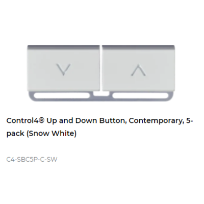картинка Кнопки вверх/вниз Control4 Up and Down Button, Contemporary, 5-pack (Snow White) от магазина Одежда+