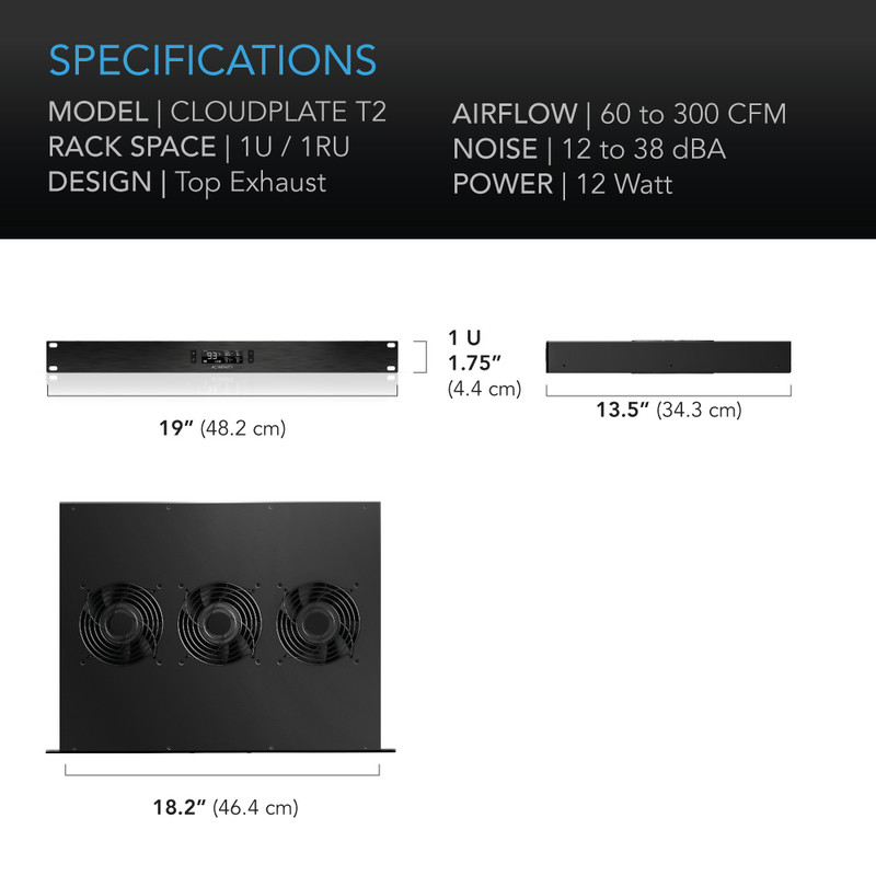 Quiet Rack Mount Fan 1U