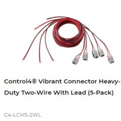 картинка Коннектор для светодиодной ленты Control4 Vibrant Connector Heavy-Duty Two-Wire With Lead (5-Pack) от магазина Одежда+