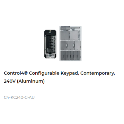 картинка Кнопочный пульт управления Control4 NextGen Configurable Keypad, Contemporary, 240V (Aluminum) от магазина Одежда+