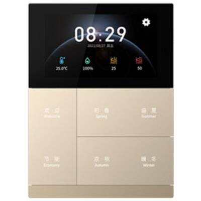 картинка Стеновая сенсорная панель управления с кнопками GVS KNX WALTZTOUCH+ PAD (PLASTIC BUTTON) gold от магазина Одежда+