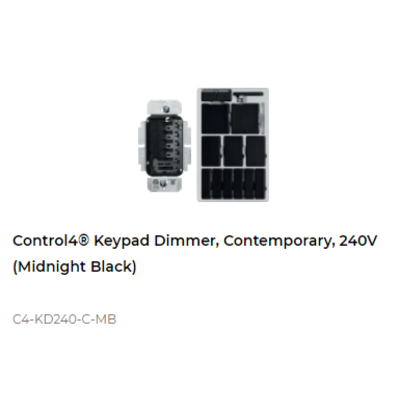 картинка Диммер с клавиатурой адаптивный беспроводной Control4 NextGen Keypad Dimmer, Contemporary, 240V (Midnight Black) от магазина Одежда+