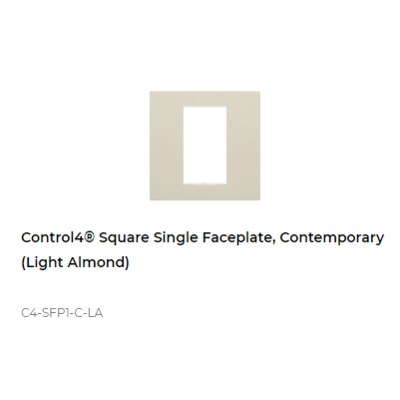 картинка Декоративная рамка Control4 Square Single Faceplate, Contemporary (Light Almond) от магазина Одежда+