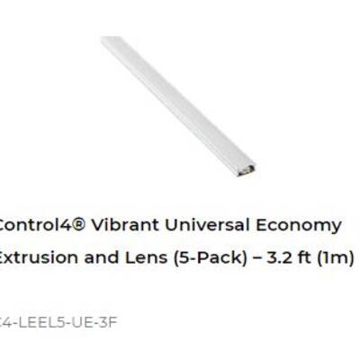 картинка Профиль для светодиодной ленты Control4 Vibrant Universal Economy Extrusion and Lens (5-Pack) – 3.2 ft (1m) от магазина Одежда+