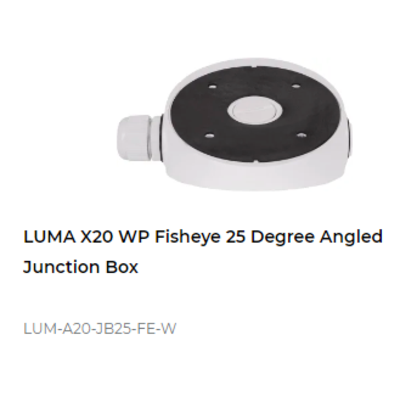 картинка Распределительная коробка для Fisheye камер Luma X20 WP FISHEYE 25 DEGREE ANGLED JUNCTION BOX white от магазина Одежда+