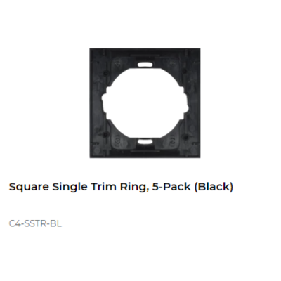 картинка Переходник для установки в круглый подрозетник одинарный Control4 SQUARE SINGLE TRIM RING, 5-PACK (BLACK) black от магазина Одежда+