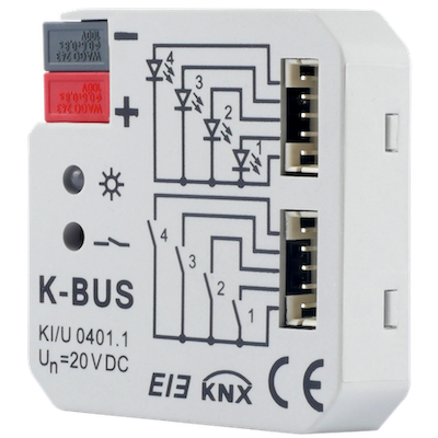 картинка Релейный модуль 4-канальный GVS KNX Universal Interface 4-Fold, 5V DC от магазина Одежда+