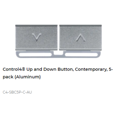 картинка Кнопки вверх/вниз Control4 Up and Down Button, Contemporary, 5-pack (Aluminum) от магазина Одежда+