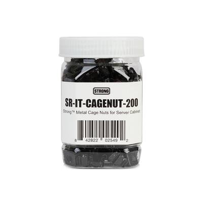 картинка Комплект гаек для 19" рэка Strong METAL 12-24 CAGE NUTS FOR NETWORK RACK ENCLOSURES black от магазина Одежда+