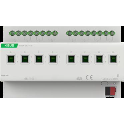 картинка Релейный модуль DIN-реечный 8-канальный GVS KNX Switch Actuator 8-Fold, 16A (Secure) от магазина Одежда+