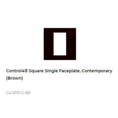 картинка Декоративная рамка Control4 Square Single Faceplate, Contemporary (Brown) от магазина Одежда+
